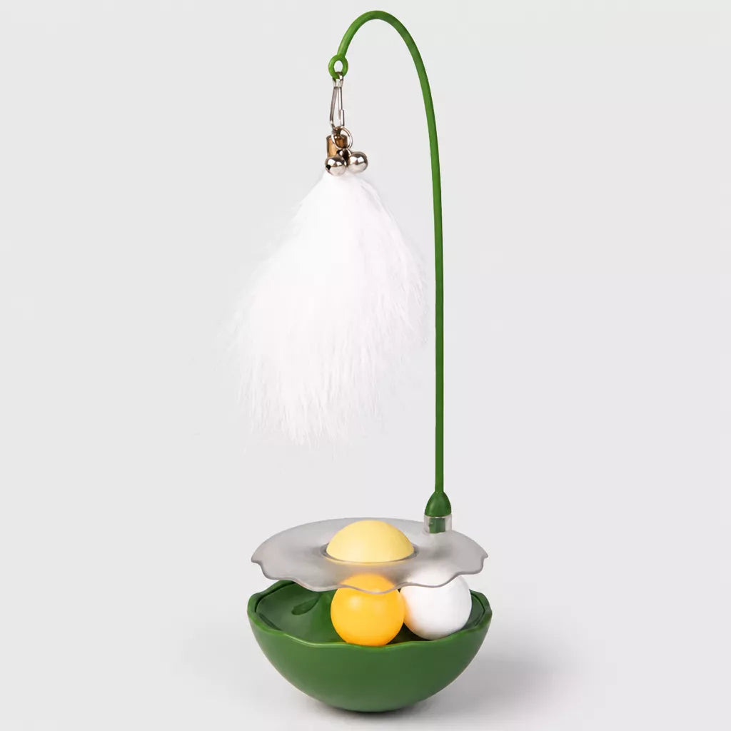Wobble Cat Toy with Feather Teaser