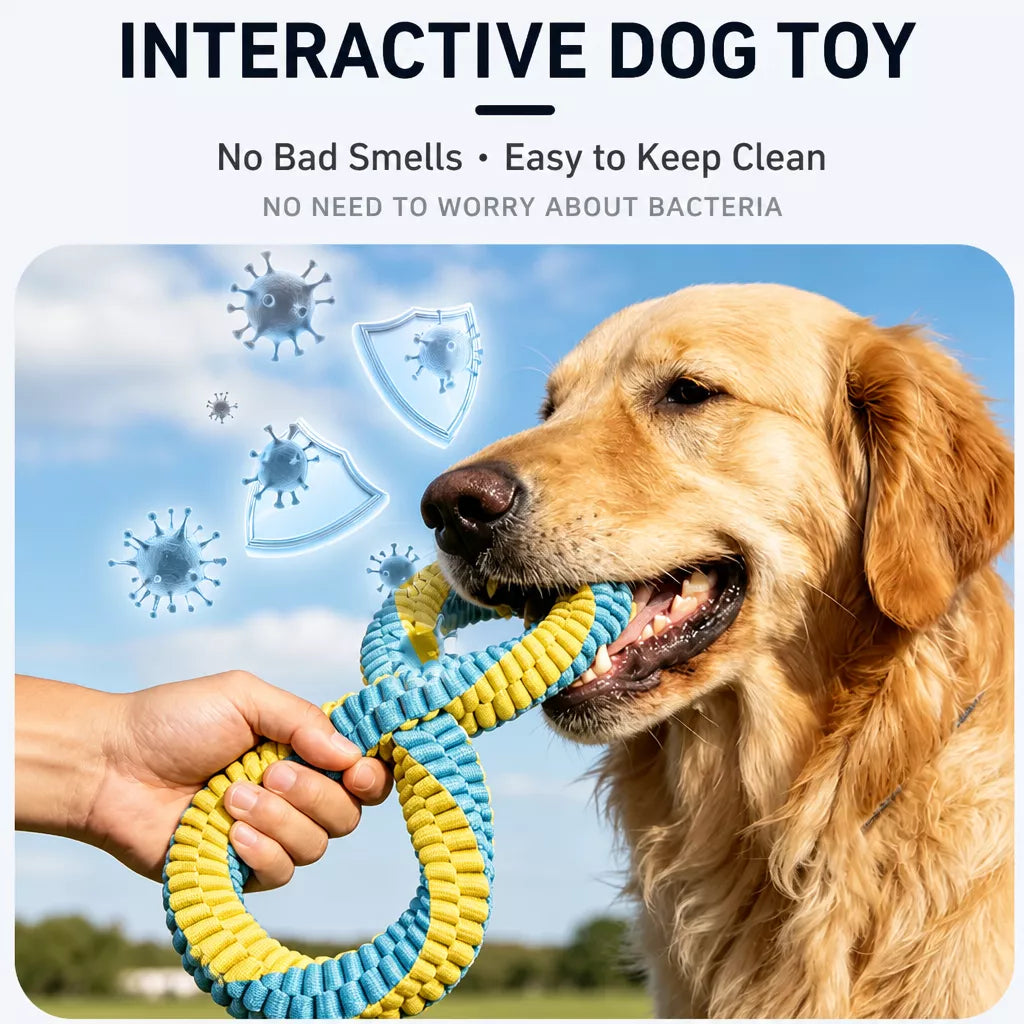 Knotted Nylon Dog Rope Tug Toy for Interactive Play
