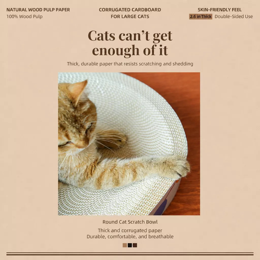 Corrugated Cardboard Cat Scratcher Bed