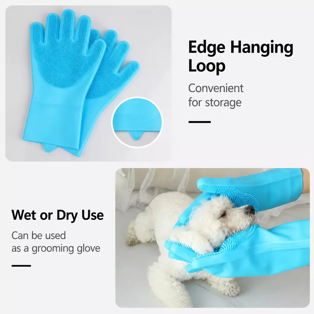 Pet Bathing & Grooming Gloves