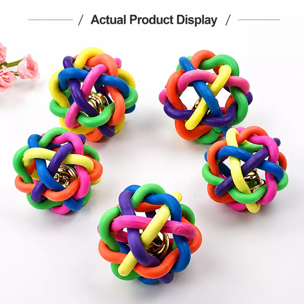 Squeaky Rope Ball Toy for Cats and Dogs