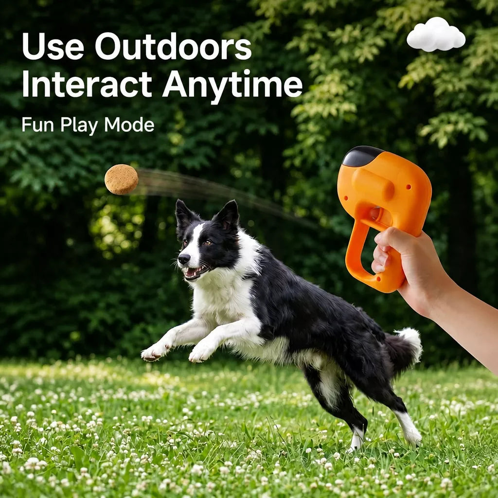 Interactive Dog Treat-Dispensing Launcher Toy