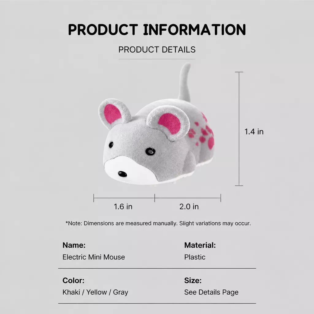 Electronic Plush Mouse Cat Toy with Sound