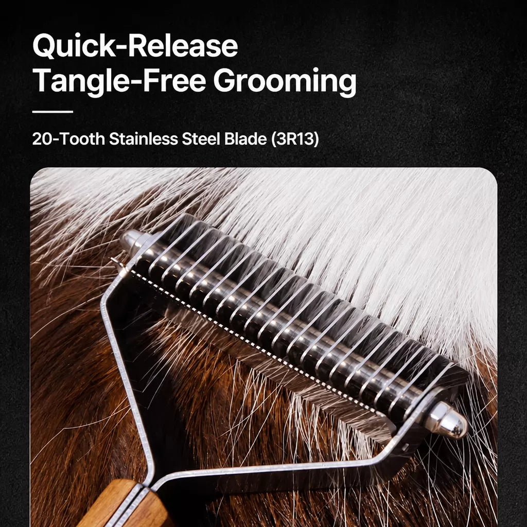 Double-Sided Detangling Comb for Dogs and Cats