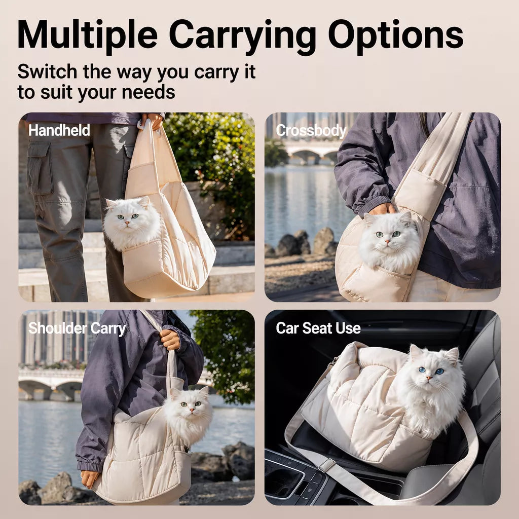Portable Sling Carrier for Cats and Small Dogs