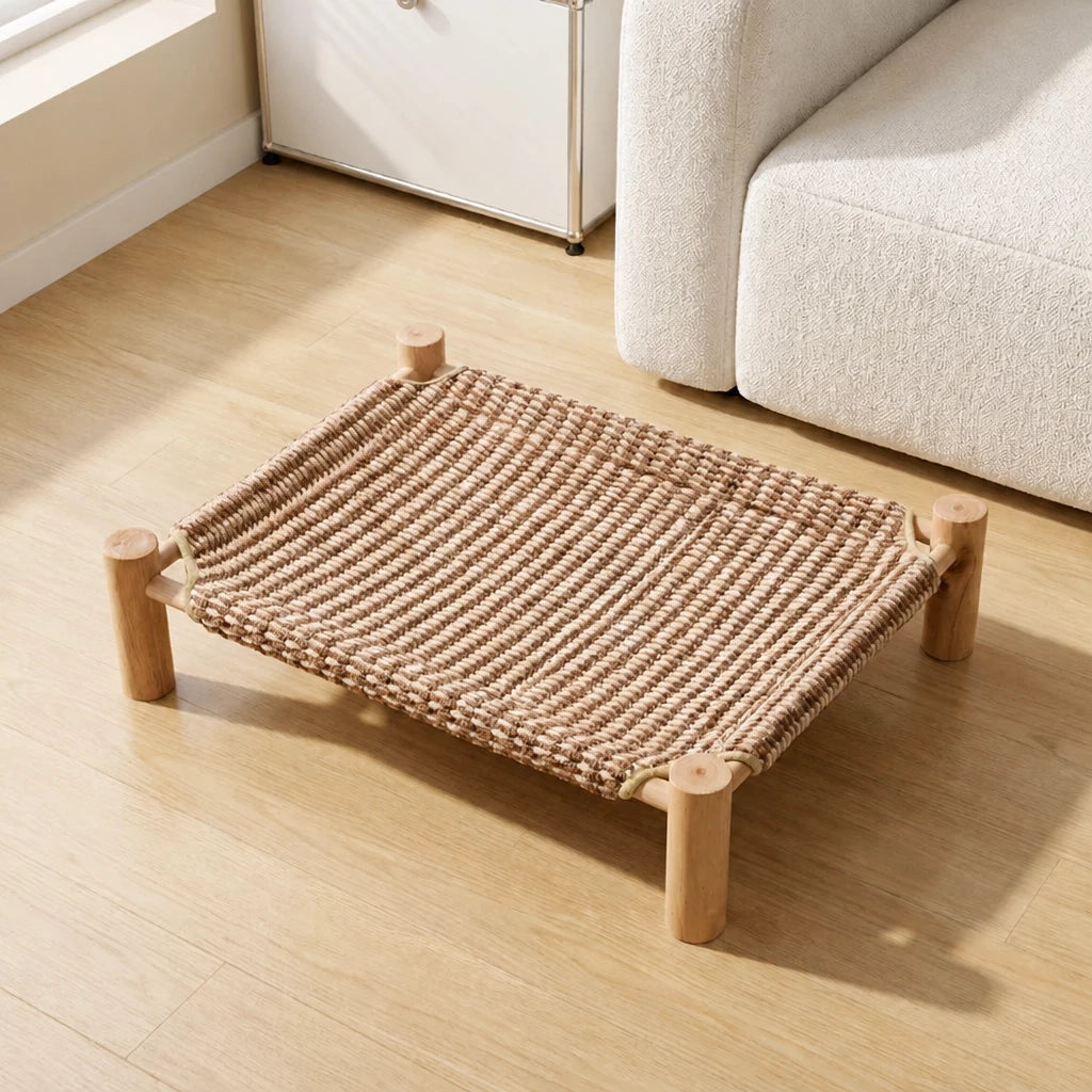 Woven Cat Bed with Scratching Surface