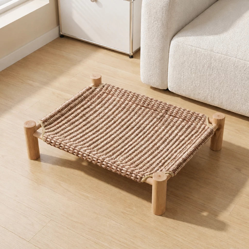 Woven Cat Bed with Scratching Surface