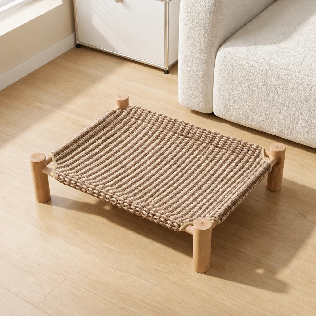 Woven Cat Bed with Scratching Surface