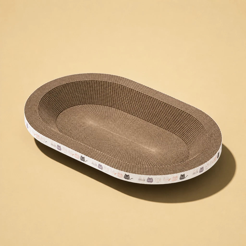 Corrugated Cardboard Cat Scratcher Bed