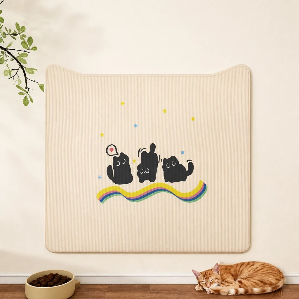 Self-Adhesive Cat Scratching Mat for Doors