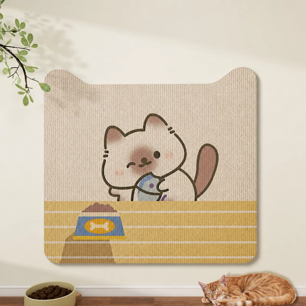 Self-Adhesive Cat Scratching Mat for Doors