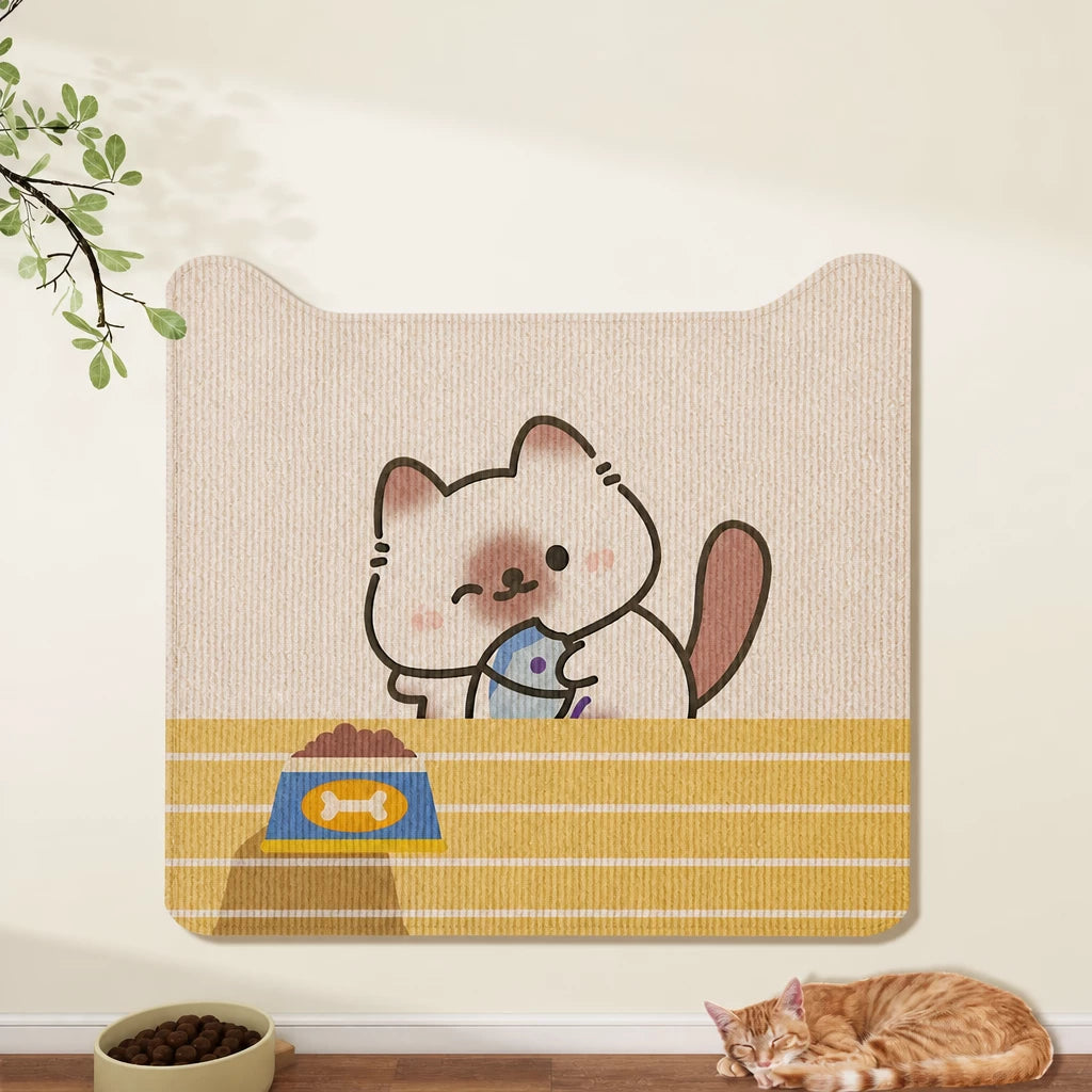 Self-Adhesive Cat Scratching Mat for Doors