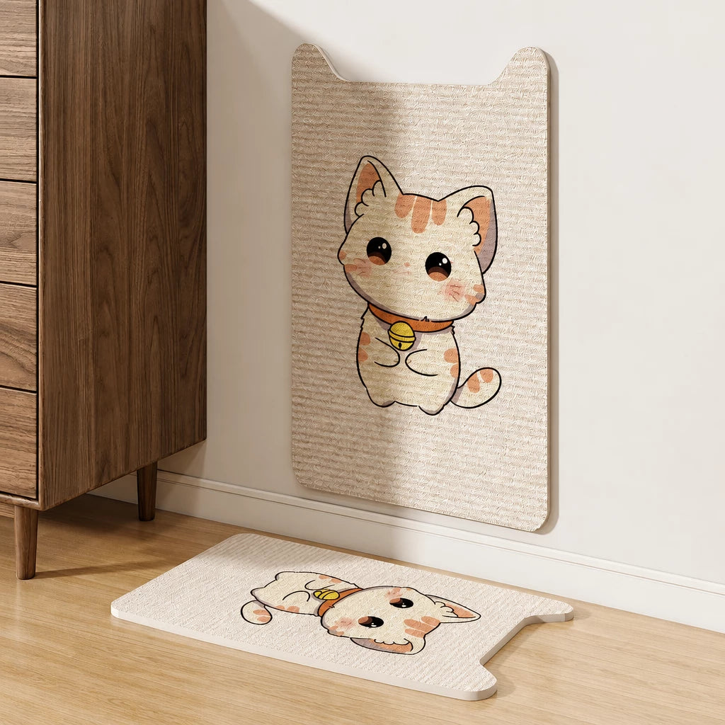 Vertical Wall-Mounted Cat Scratcher for Corners