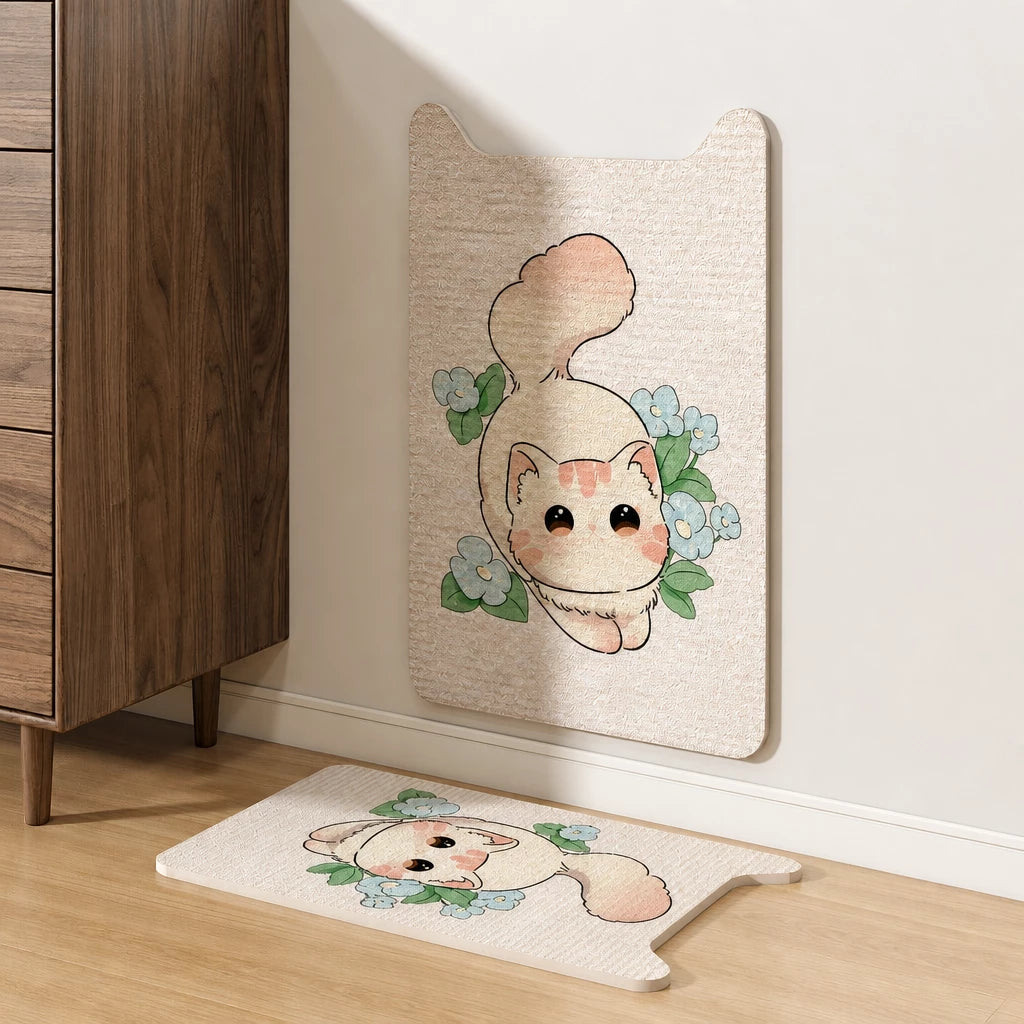Vertical Wall-Mounted Cat Scratcher for Corners