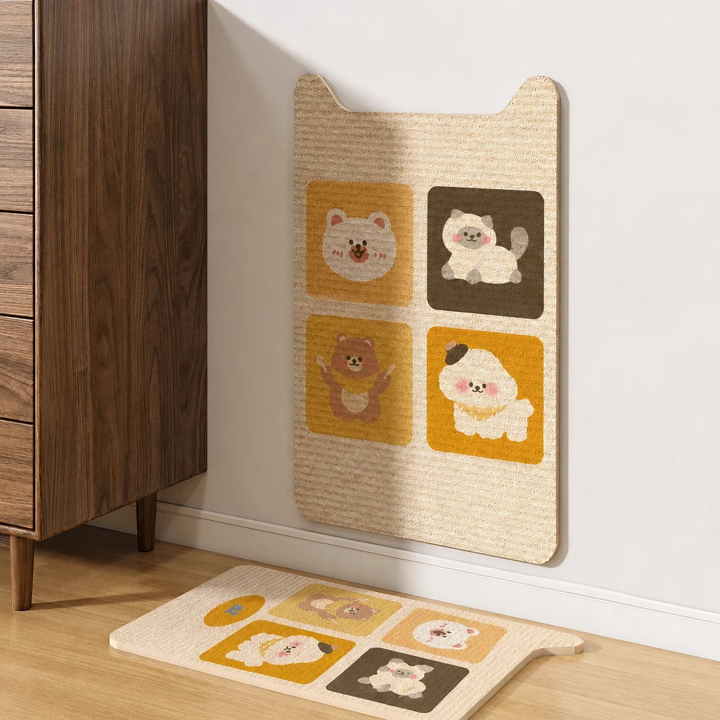 Vertical Wall-Mounted Cat Scratcher for Corners