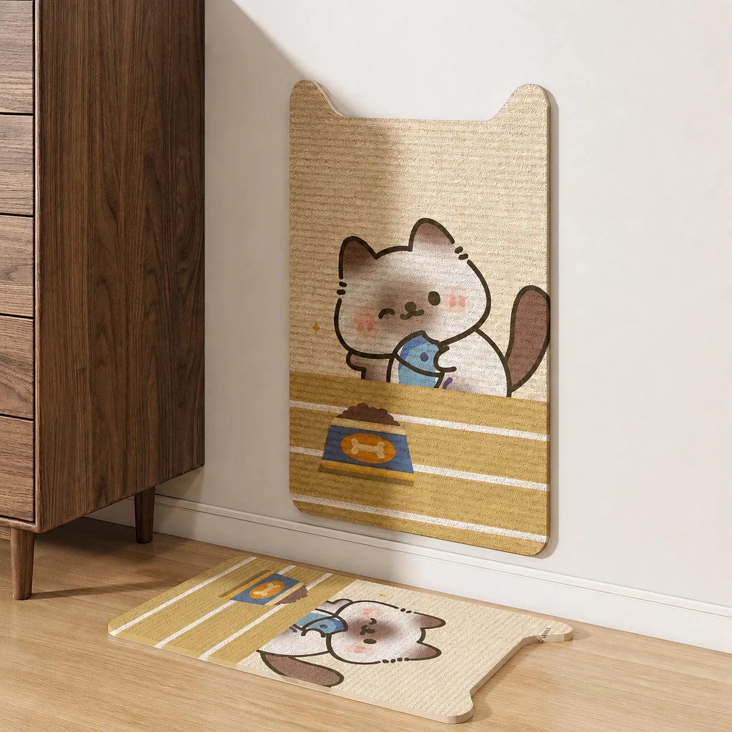 Vertical Wall-Mounted Cat Scratcher for Corners