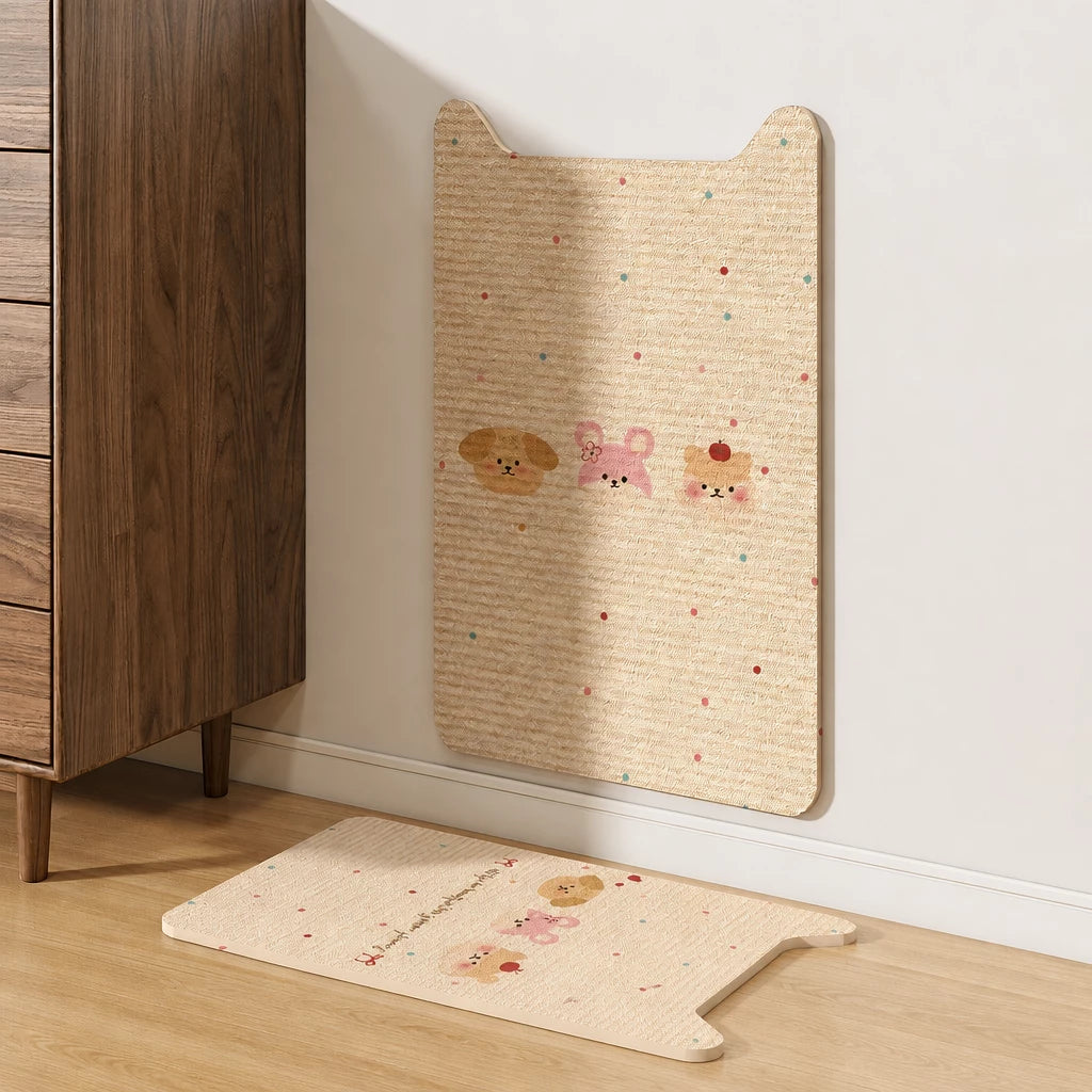 Vertical Wall-Mounted Cat Scratcher for Corners