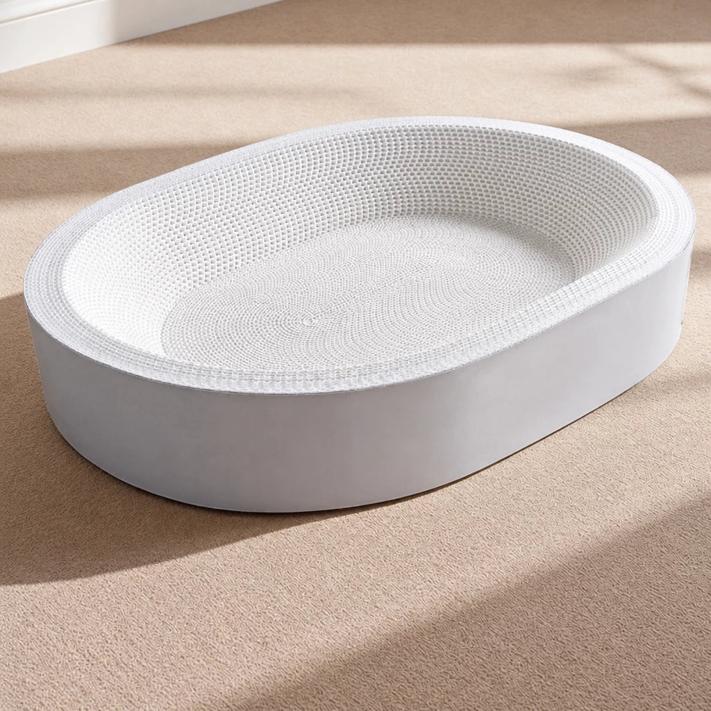 Oval Corrugated Cardboard Cat Scratcher Lounge