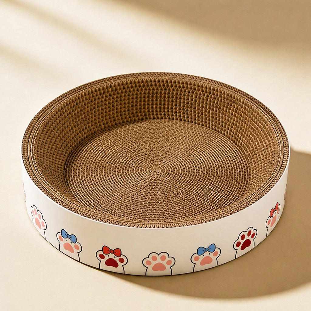Corrugated Cardboard Cat Scratcher Bed
