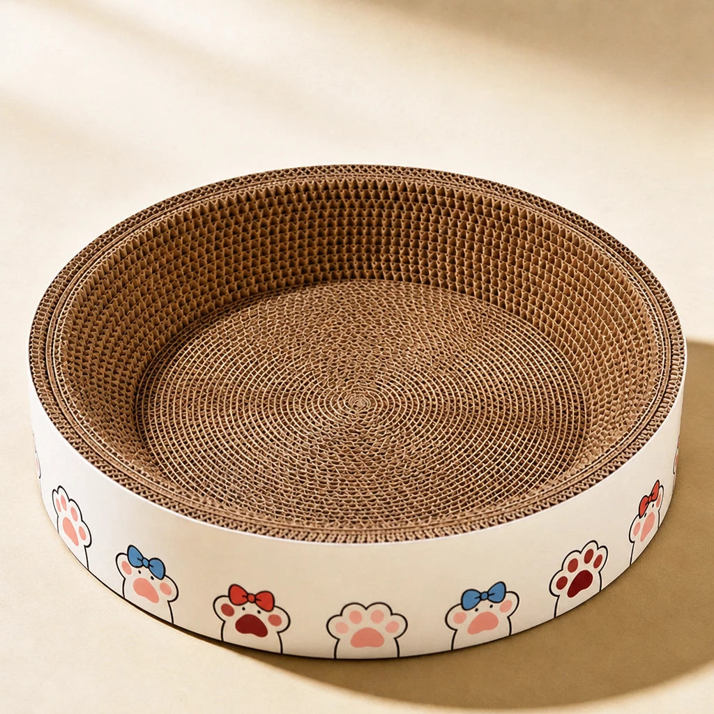 Corrugated Cardboard Cat Scratcher Bed