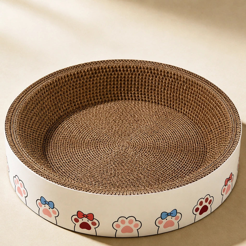 Corrugated Cardboard Cat Scratcher Bed