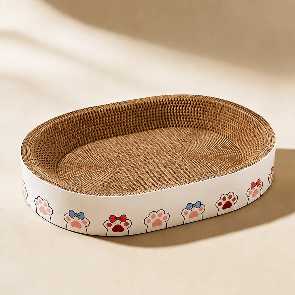 Corrugated Cardboard Cat Scratcher Bed