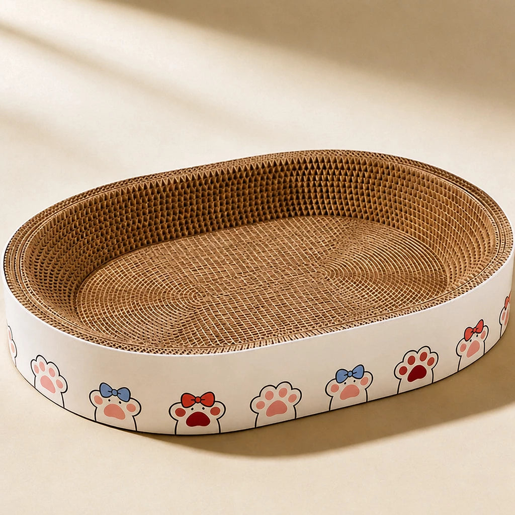 Corrugated Cardboard Cat Scratcher Bed