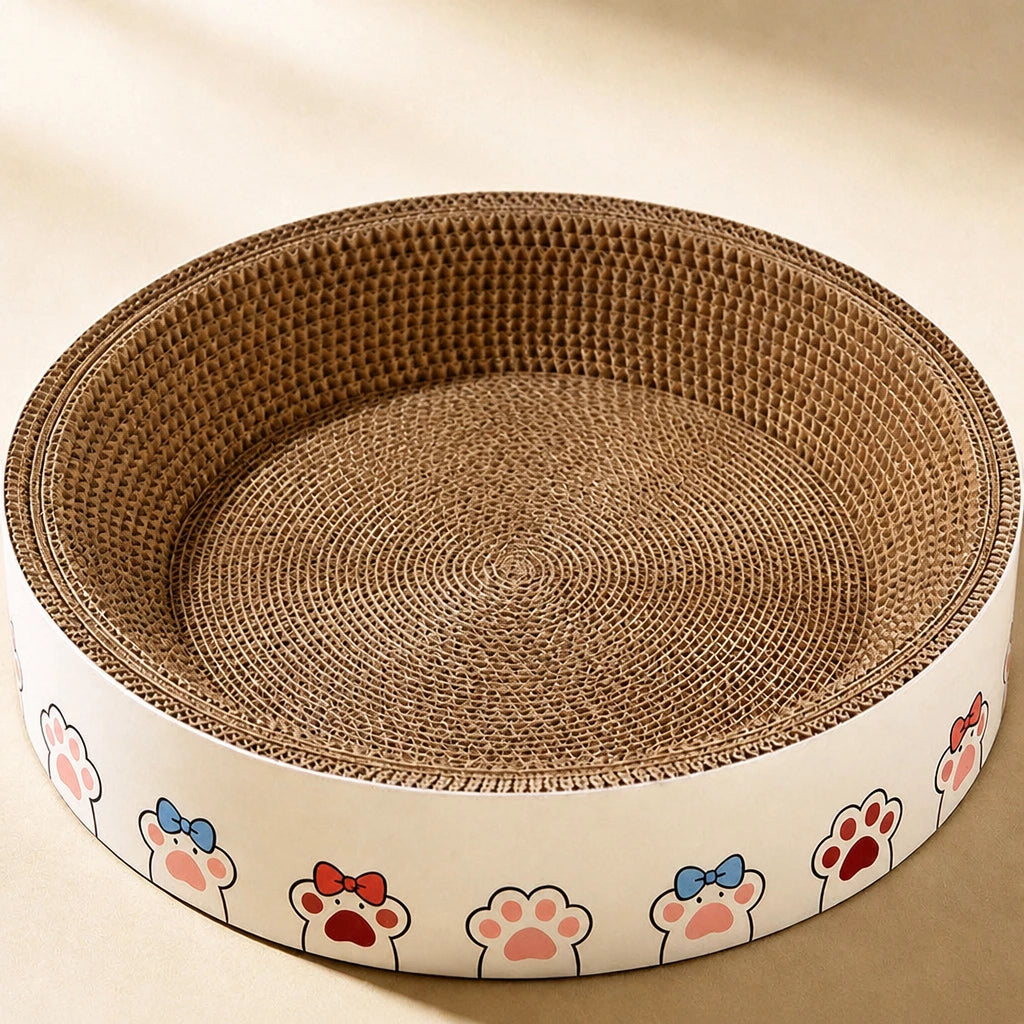 Corrugated Cardboard Cat Scratcher Bed
