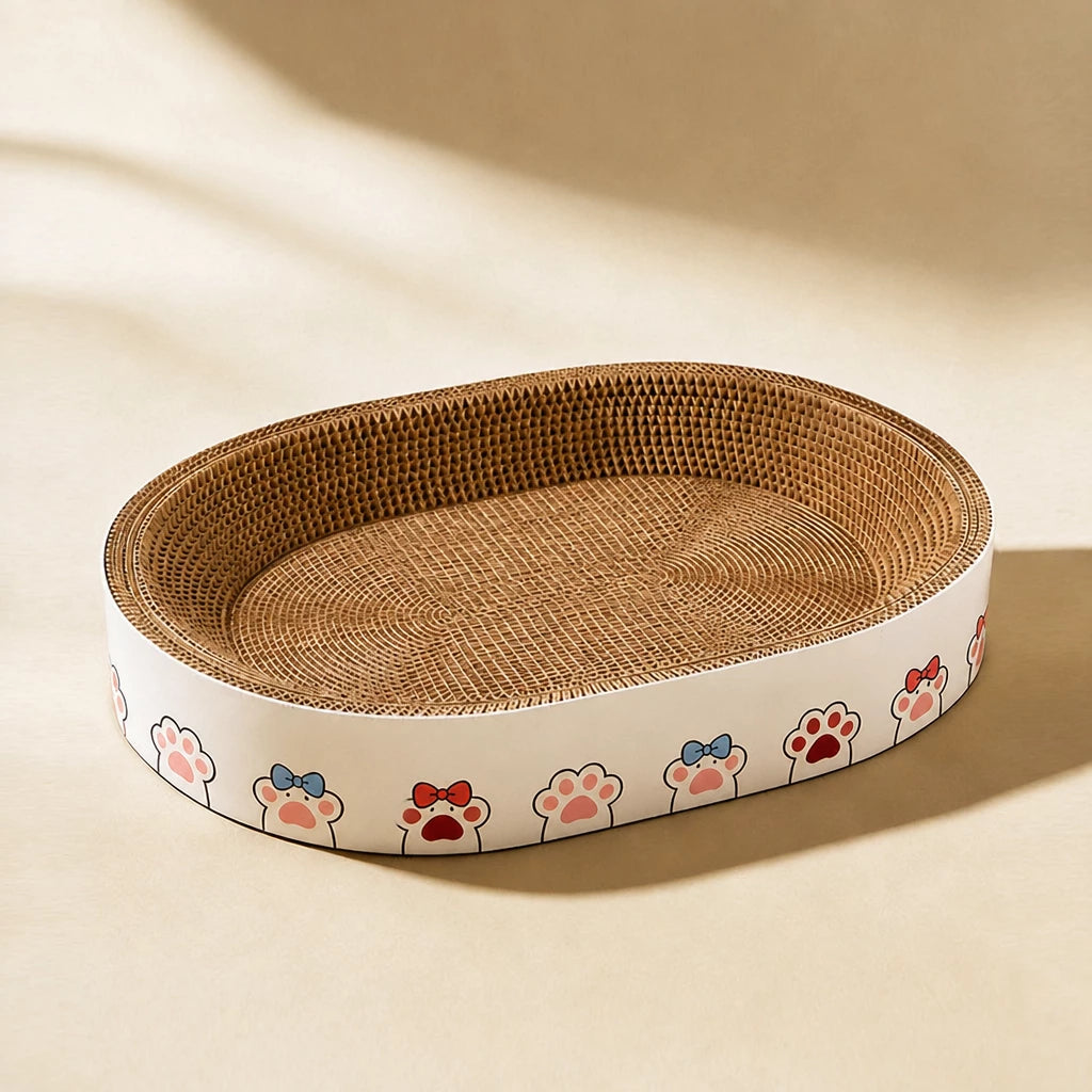 Corrugated Cardboard Cat Scratcher Bed