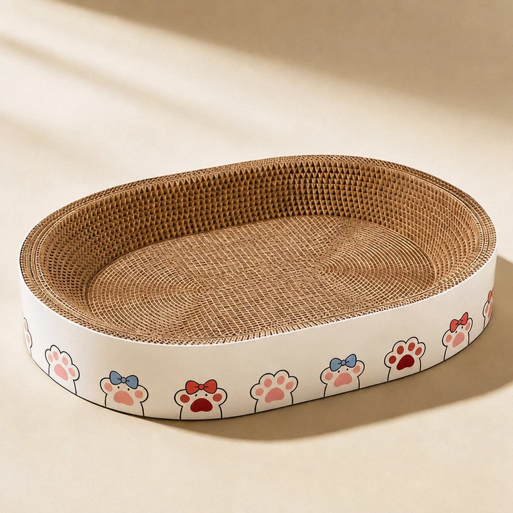 Corrugated Cardboard Cat Scratcher Bed