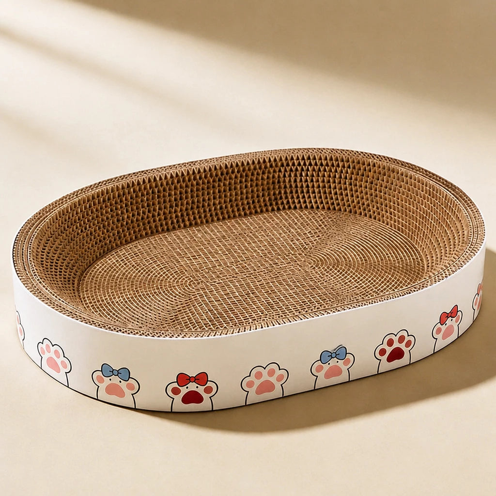 Corrugated Cardboard Cat Scratcher Bed