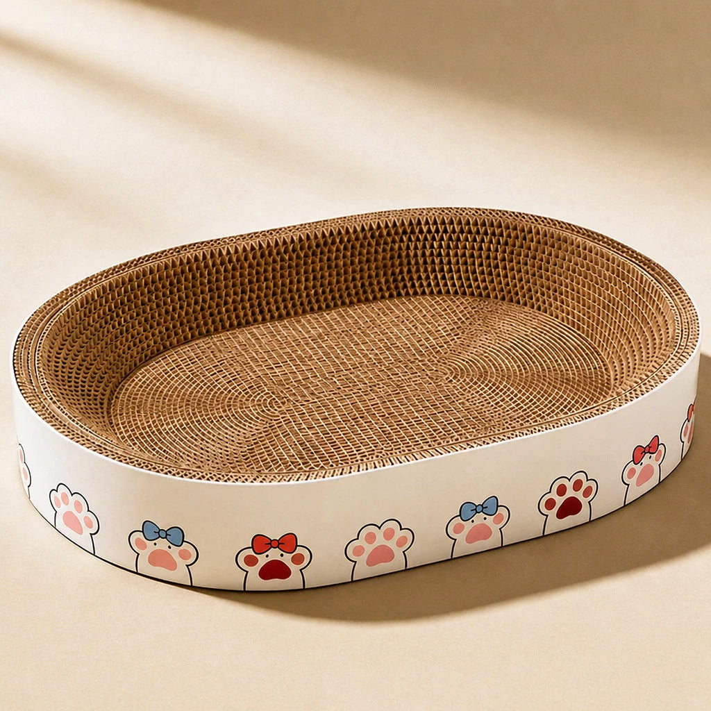 Corrugated Cardboard Cat Scratcher Bed