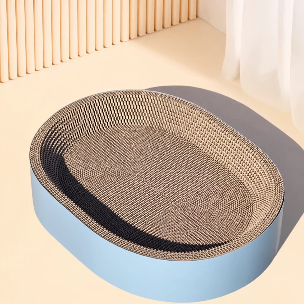 Deep Corrugated Cardboard Cat Scratcher Bed