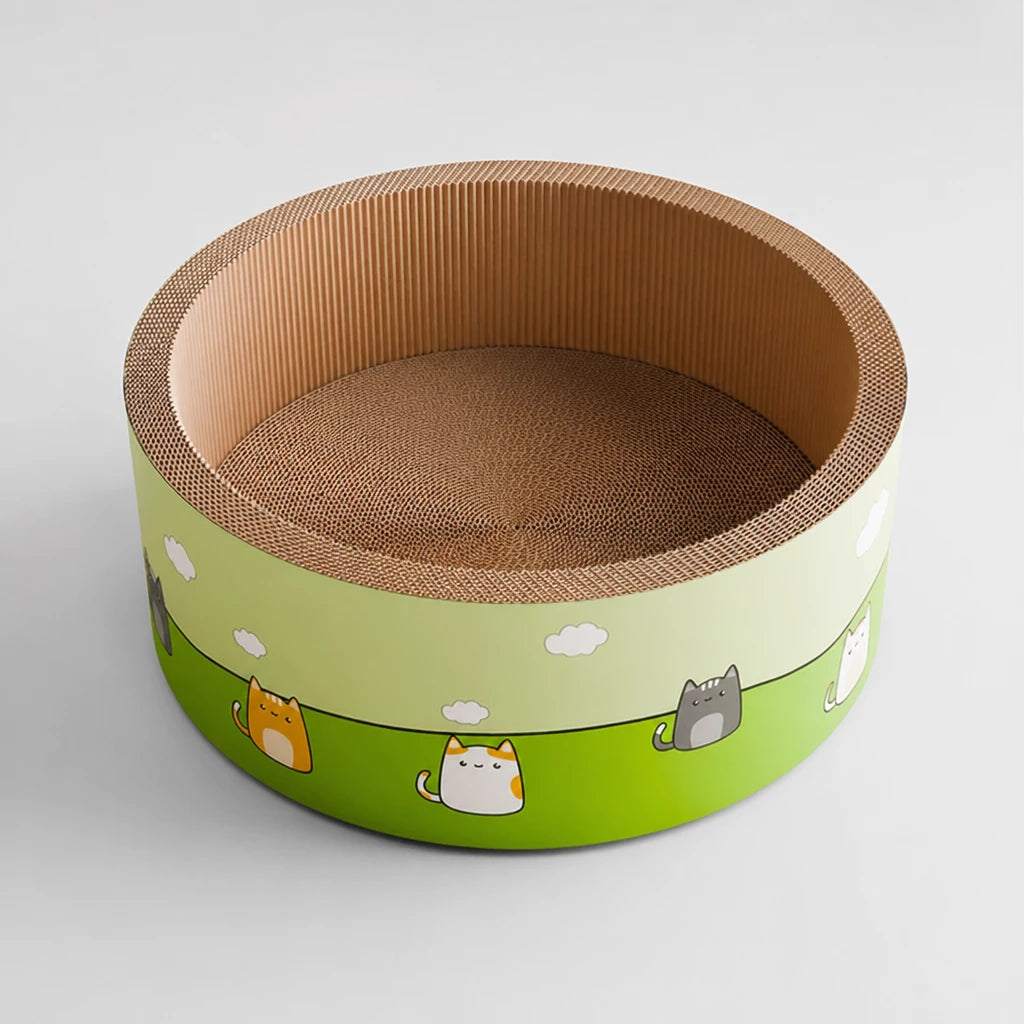 Deep Corrugated Cardboard Cat Scratcher Bed