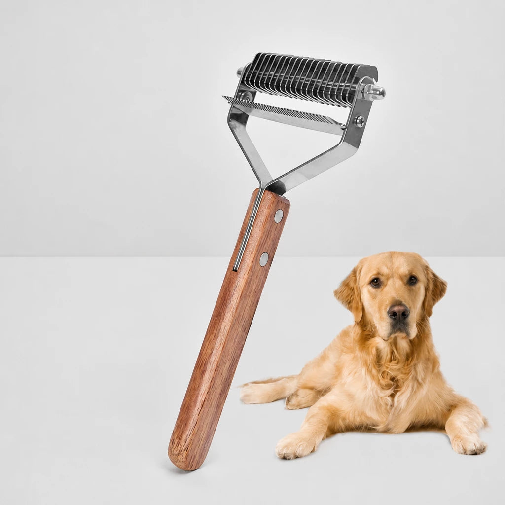 Double-Sided Dematting Comb for Medium to Large Dogs