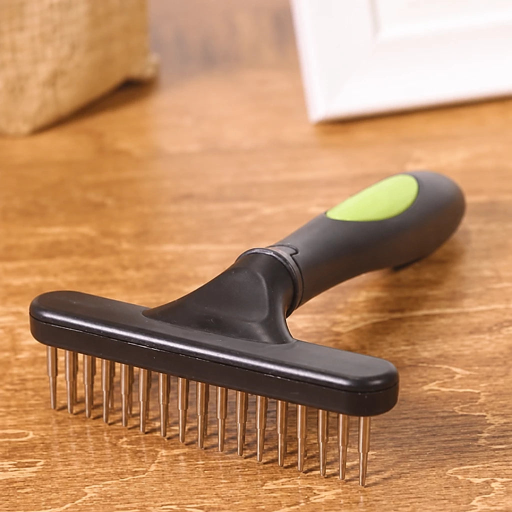 Long-Hair Dog Deshedding Rake Brush