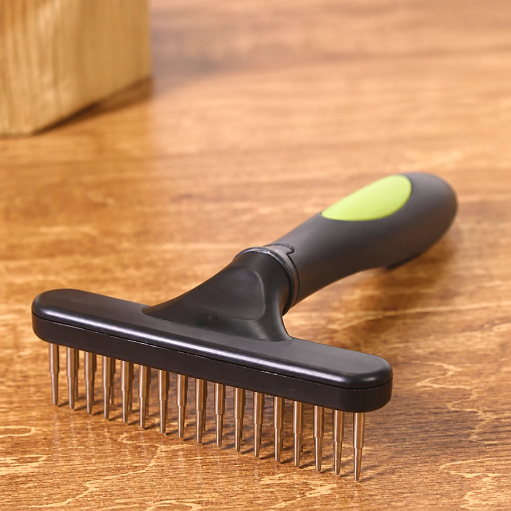 Long-Hair Dog Deshedding Rake Brush