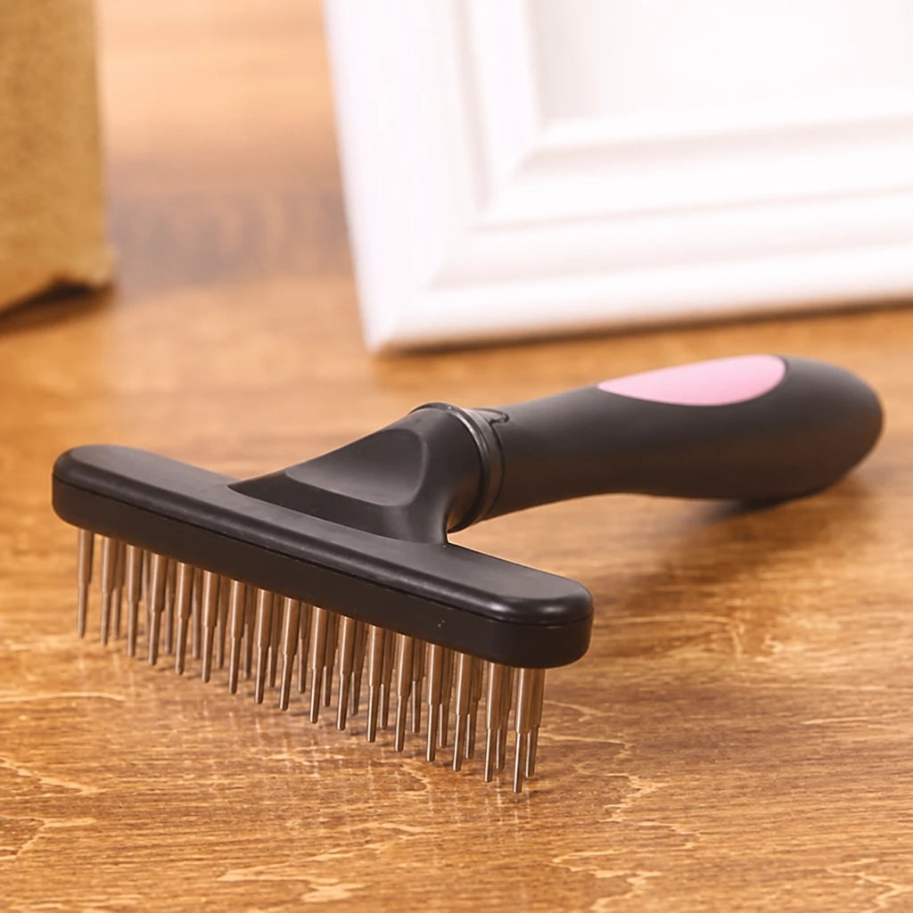 Long-Hair Dog Deshedding Rake Brush
