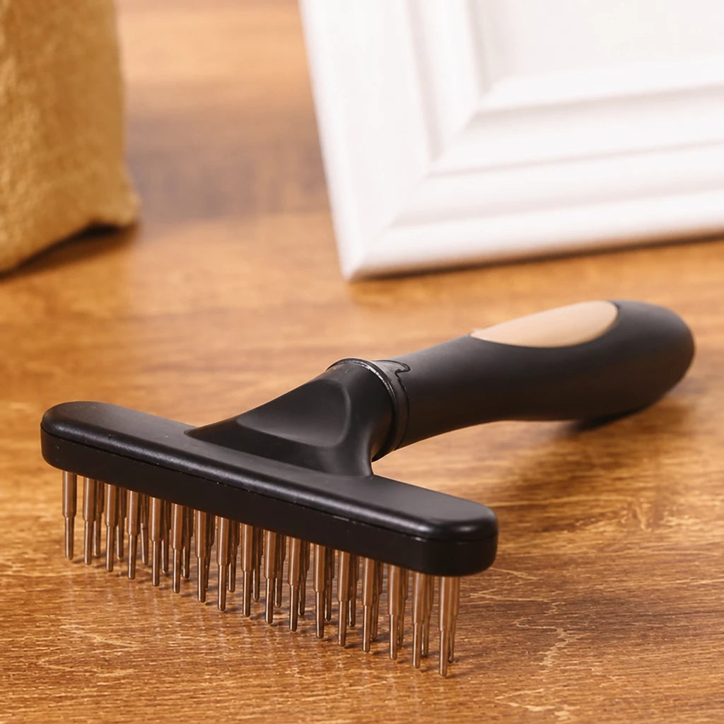 Long-Hair Dog Deshedding Rake Brush