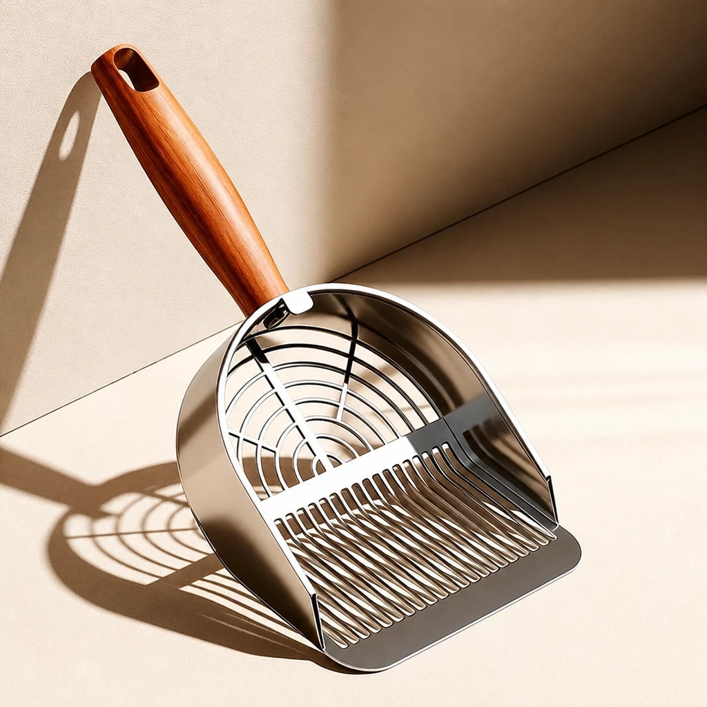 Metal Cat Litter Scoop with Slotted or Round-Hole Designs