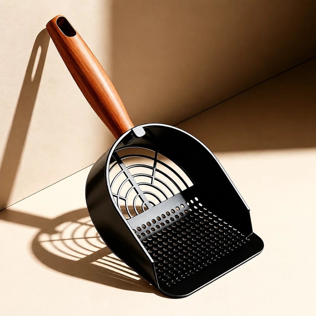 Metal Cat Litter Scoop with Slotted or Round-Hole Designs