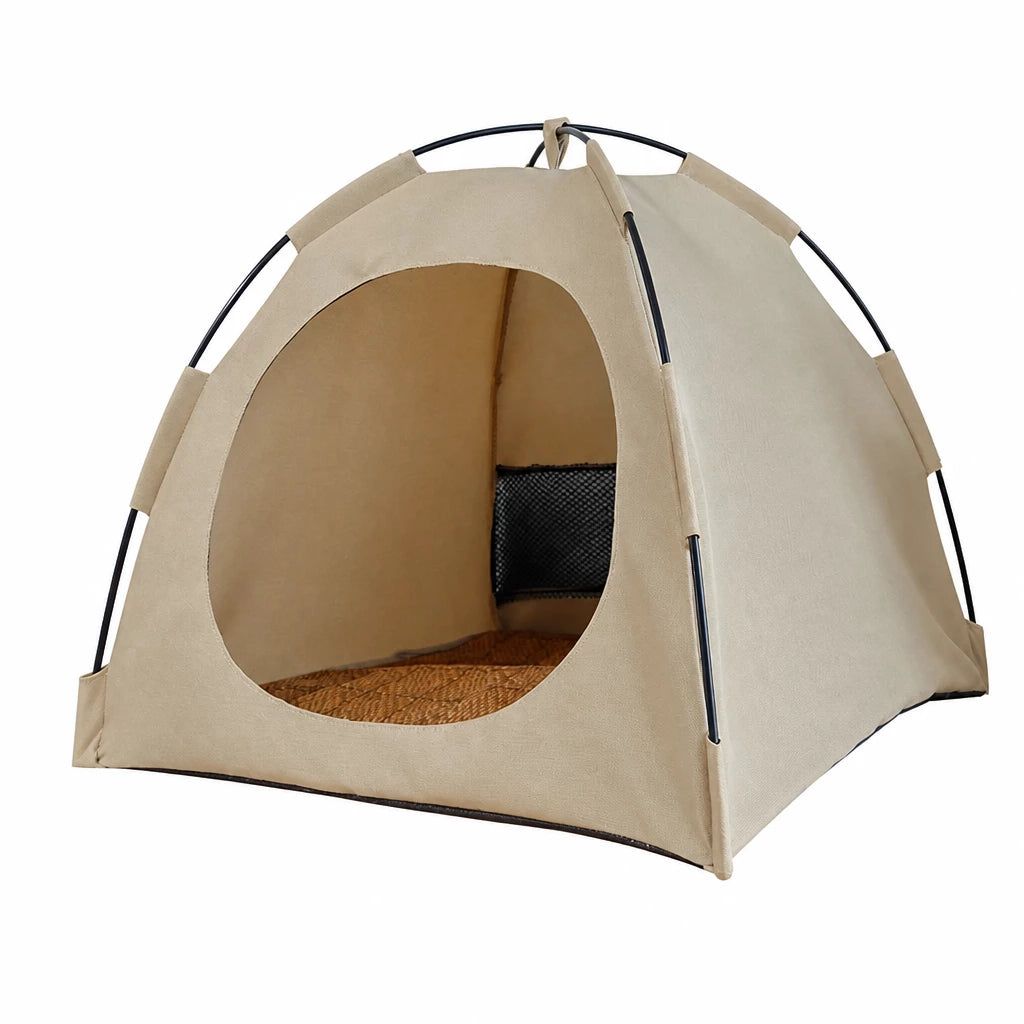 Portable Enclosed Pet Tent Bed with Ventilated Design