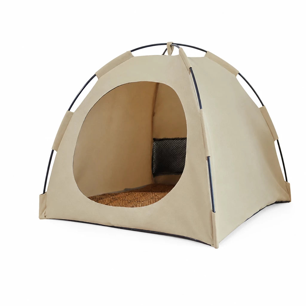 Portable Enclosed Pet Tent Bed with Ventilated Design
