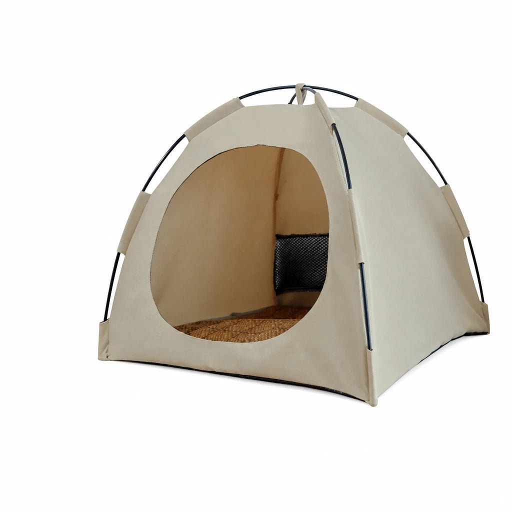 Portable Enclosed Pet Tent Bed with Ventilated Design