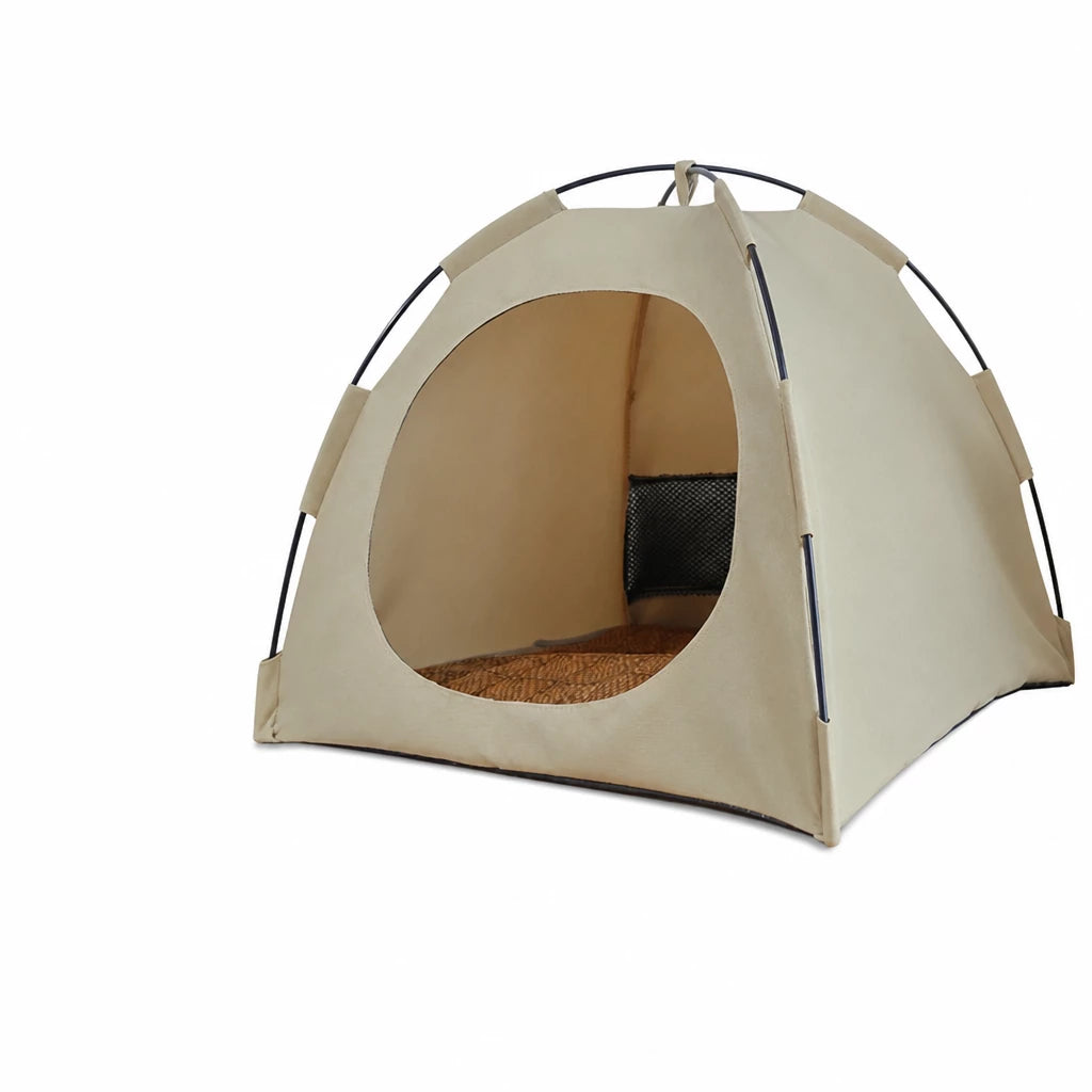 Portable Enclosed Pet Tent Bed with Ventilated Design
