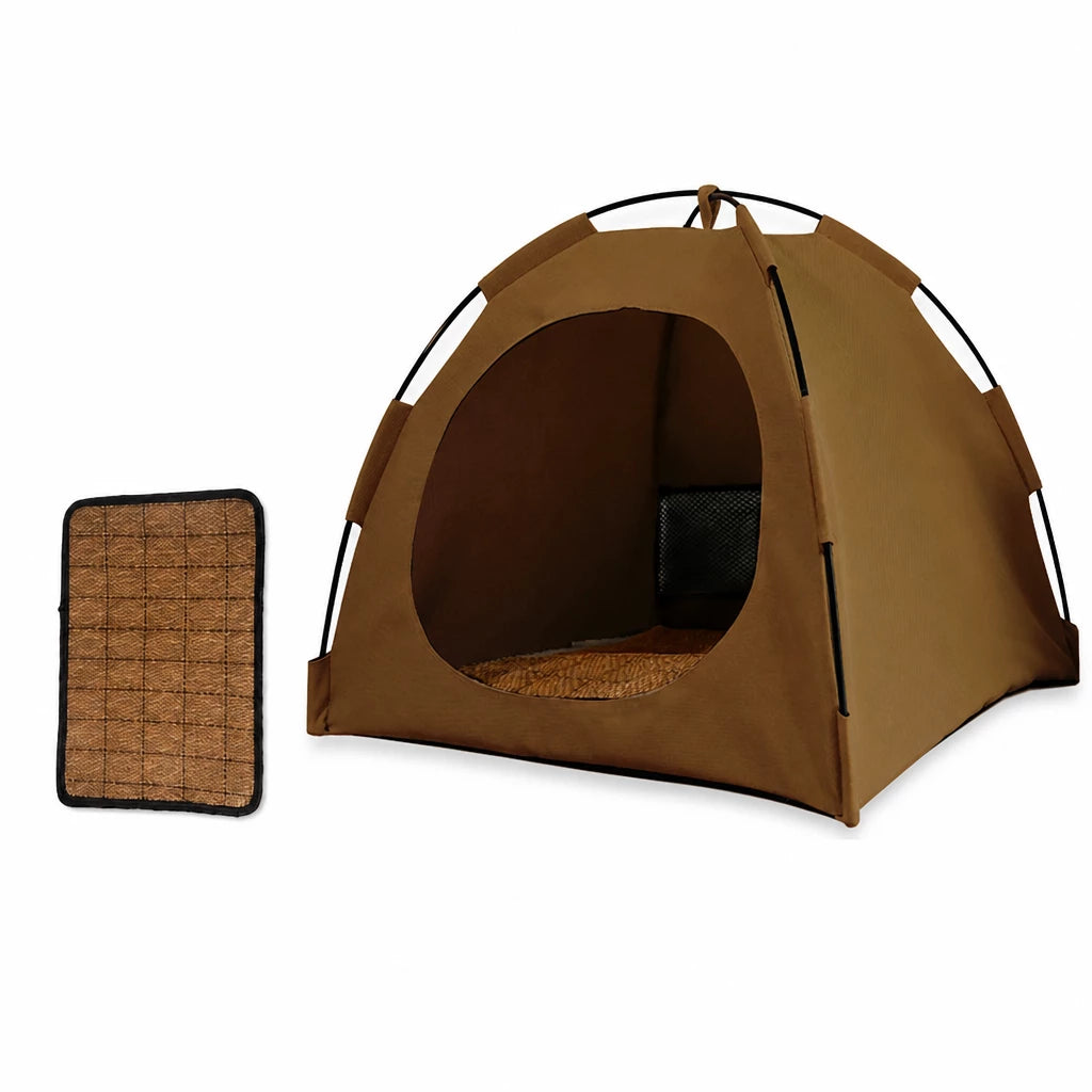 Portable Enclosed Pet Tent Bed with Ventilated Design