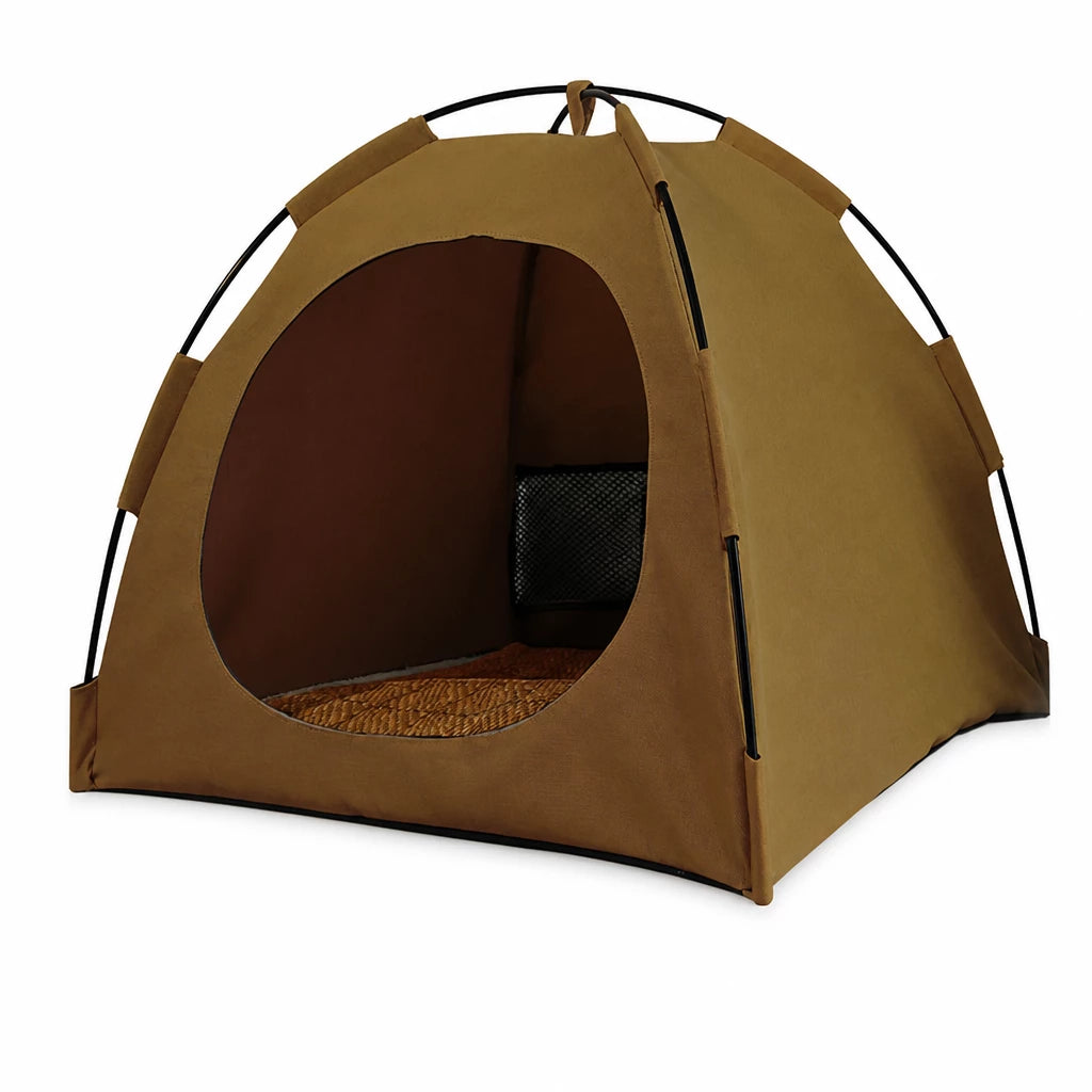Portable Enclosed Pet Tent Bed with Ventilated Design