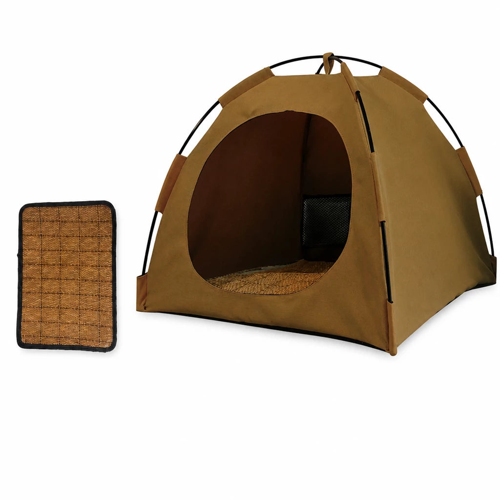 Portable Enclosed Pet Tent Bed with Ventilated Design