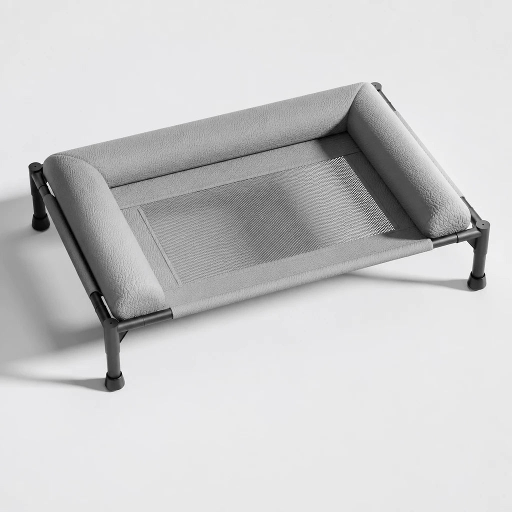 Elevated Faux Leather Dog Bed with Removable, Washable Design