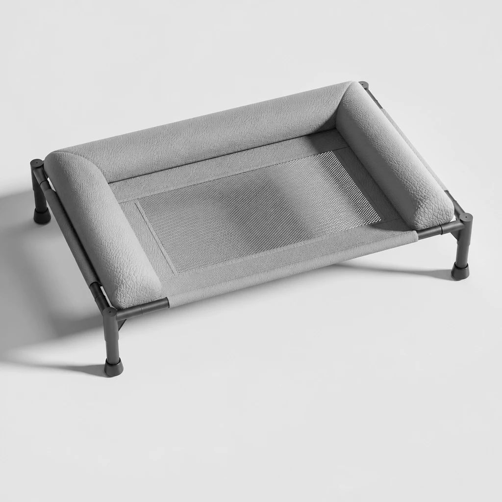 Elevated Faux Leather Dog Bed with Removable, Washable Design